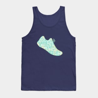 Hebrews 12:1-2 - Run the Race (aqua) Tank Top